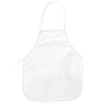 Big Accessories APR51 Two-Pocket 24" Apron - WHITE