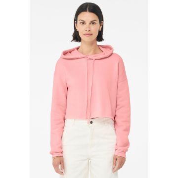 Bella + Canvas B7502 Ladies' Cropped Fleece Hoodie - PINK