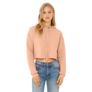 Bella + Canvas B7502 Ladies' Cropped Fleece Hoodie - PEACH
