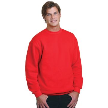 Bayside BA1102 Adult 9.5 oz., 80/20 Heavyweight Crewneck Sweatshirt - RED