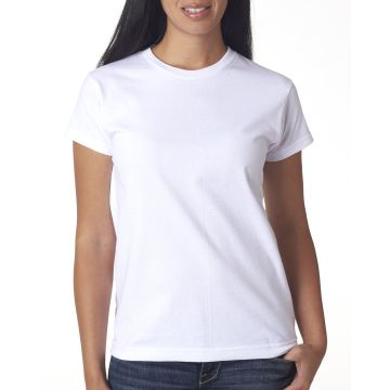 Bayside BA3325 Ladies' 6.1 oz., 100% Cotton T-Shirt - WHITE