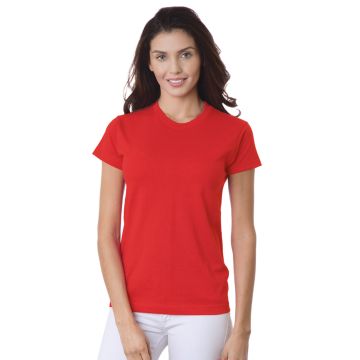 Bayside BA3325 Ladies' 6.1 oz., 100% Cotton T-Shirt - RED