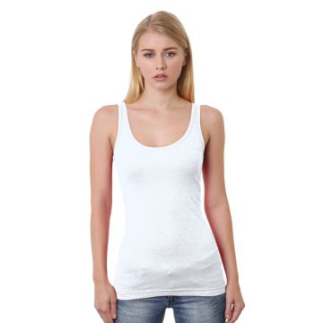 Bayside BA3410 Junior's 4.2 oz., Fine Jersey Tank Top - WHITE