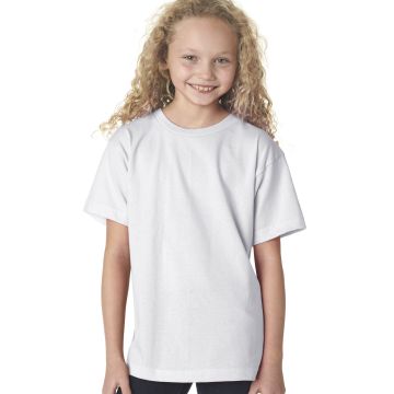Bayside BA4100 Youth 6.1 oz., 100 % Cotton T-Shirt - WHITE