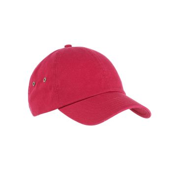 Big Accessories BA529 Washed Baseball Cap - RED
