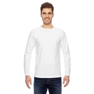 Bayside BA6100 Adult 6.1 oz., 100% Cotton Long Sleeve T-Shirt - WHITE