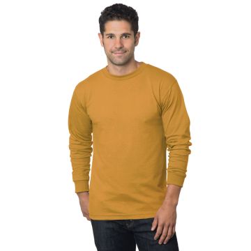 Bayside BA6100 Adult 6.1 oz., 100% Cotton Long Sleeve T-Shirt - GOLD