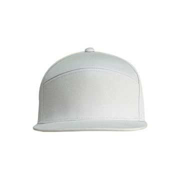 Big Accessories BA709 Hybrid Flat Bill Cap - WHITE