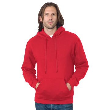 Bayside BA960 Adult 9.5 oz., 80/20 Pullover Hooded Sweatshirt - RED