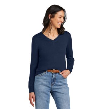 Brooks Brothers Women's Washable Merino V-Neck Sweater BB18411