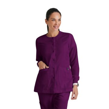 Grey's Anatomy 4450 Women's Four-Pocket Zip-Up Jamie Warm Up Scrub Jacket