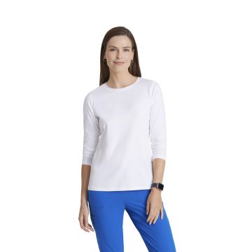 Barco BOK804 Women's Long Sleeve Accelerate Underscrub Tee - White