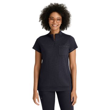 Barco BOT270 Women's Three-Pocket Mock Neck Vigor Scrub Top