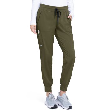 Grey's Anatomy GRSP537 Women's Five-Pocket Eden Jogger Scrub Pant - Olive