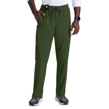 Grey's Anatomy GRSP617 Men's Six-Pocket Straight leg Hudson Scrub Pant - Olive