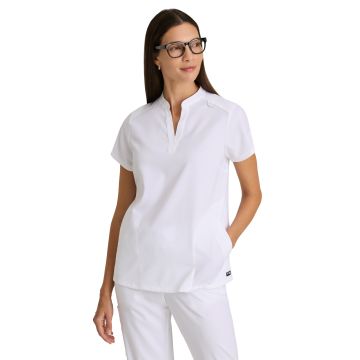 Grey's Anatomy GRST230 Women's Two-Pocket Avery Scrub Top - White