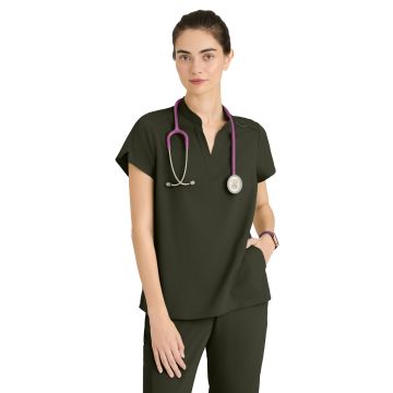 Grey's Anatomy GRST230 Women's Two-Pocket Avery Scrub Top - Olive