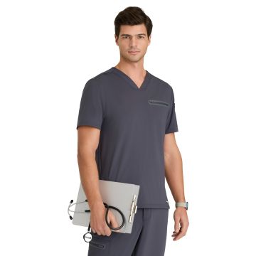 Grey's Anatomy GRST275 Men's Two-Pocket V-Neck Clarity Scrub Top
