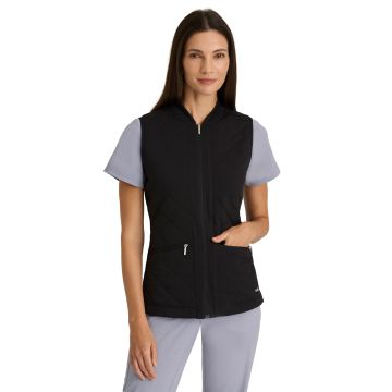 Grey's Anatomy GRSV845 Women's Two-Pocket Quilted Christina Scrub Vest