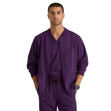 Grey's Anatomy GRSW871 Men's Five-Pocket React Warm-Up Scrub Jacket
