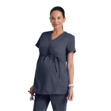 Grey's Anatomy GRT094 Women's Two-Pocket Mock Wrap Lilah Maternity Scrub Top
