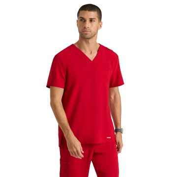 Grey's Anatomy GSST179 Men's One-Pocket V-Neck Journey Scrub Top