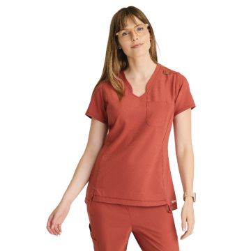 Grey's Anatomy GSST181 Women's One-Pocket Banded V-Neck Sway Scrub Top