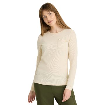 Grey's Anatomy GSST257 Women's One-Pocket Wanderlust Waffle Knit Top