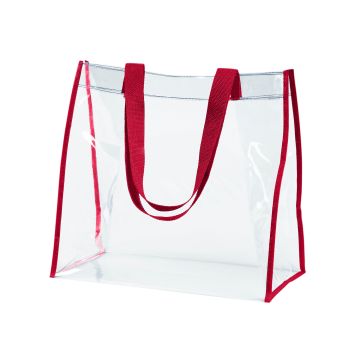 BAGedge BE252 Clear PVC Tote - RED
