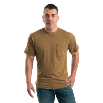 Berne BSM38 Men's Lightweight Performance Pocket T-Shirt - BROWN