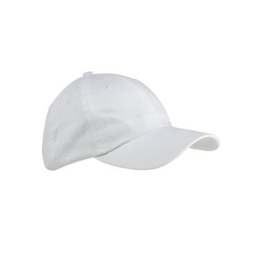 Big Accessories BX001Y Youth 6-Panel Brushed Twill Unstructured Cap - WHITE