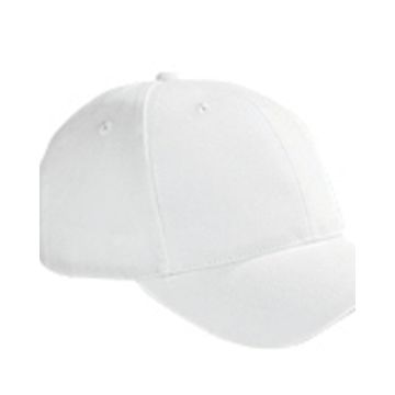 Big Accessories BX002 6-Panel Brushed Twill Structured Cap - WHITE