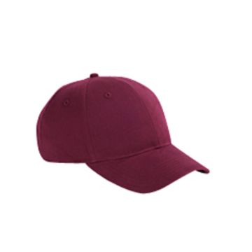 Big Accessories BX002 6-Panel Brushed Twill Structured Cap - MAROON