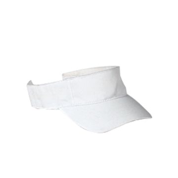 Big Accessories BX006 Cotton Twill Visor - WHITE