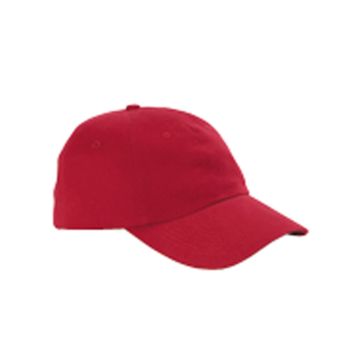 Big Accessories BX008 5-Panel Brushed Twill Unstructured Cap - RED