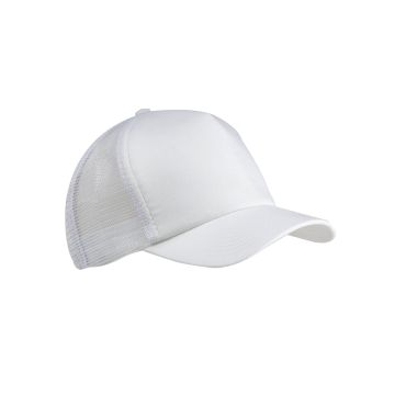 Big Accessories BX010 5-Panel Twill Trucker Cap - WHITE