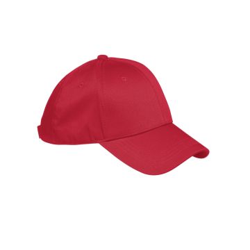 Big Accessories BX020 6-Panel Structured Twill?Cap - RED