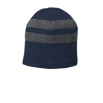 Port & Company &  Fleece-Lined Striped Beanie Cap. C922