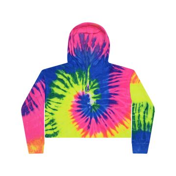 Tie-Dye CD8333 Women's Cropped Hooded Sweatshirt
