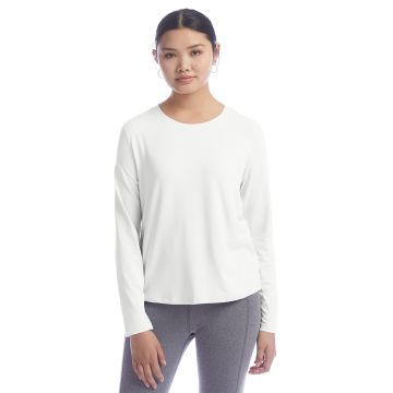 Champion CHP140 Ladies' Cutout Long Sleeve T-Shirt - WHITE