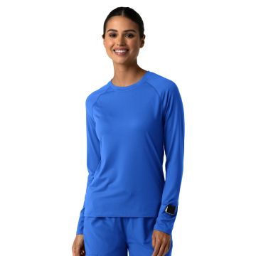 Wink 2139 Women's Watch Window Long Sleeve Underscrub Tee - Royal