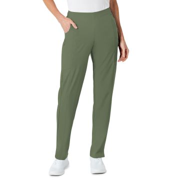 Wink 5155 Women's Eight-Pocket Flat-Front Cargo Pant - Olive