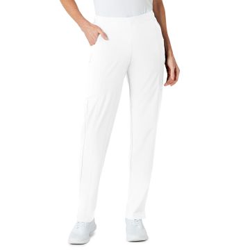 Wink 5155 Women's Eight-Pocket Flat-Front Cargo Pant - White