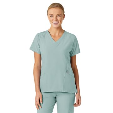 Wink 6155 Women's Five-Pocket V-Neck Top - Sky Blue