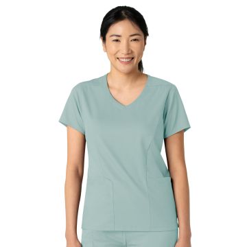 Wink 6251 Women's 2-Pocket V-Neck Top - Sky Blue