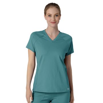 Wink 6259 Women's Four-Pocket Flex-n-Reach V-Neck Raglan Top