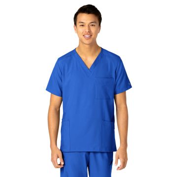 Wink 6855 Unisex 4-Pocket V-Neck Top - Royal