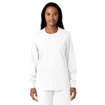 Wink 800 Unisex Five-Pocket Snap Front Jacket - White
