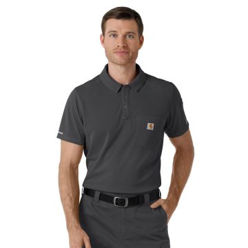 Carhartt Scrubs C16119 Men's Three-Pocket Lightweight Short Sleeve Polo Scrub Top