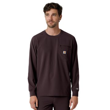 Carhartt Scrubs C16610 Men's Two-Pocket Crew Neck Long Sleeve Scrub Top